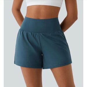 HALARA SoftlyZero Airy Super High Waisted Shorts in Majolica Blue, 5"